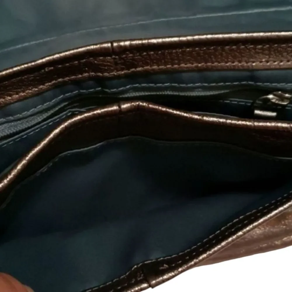 Coach Gunmetal Metallic Chelsea Bag